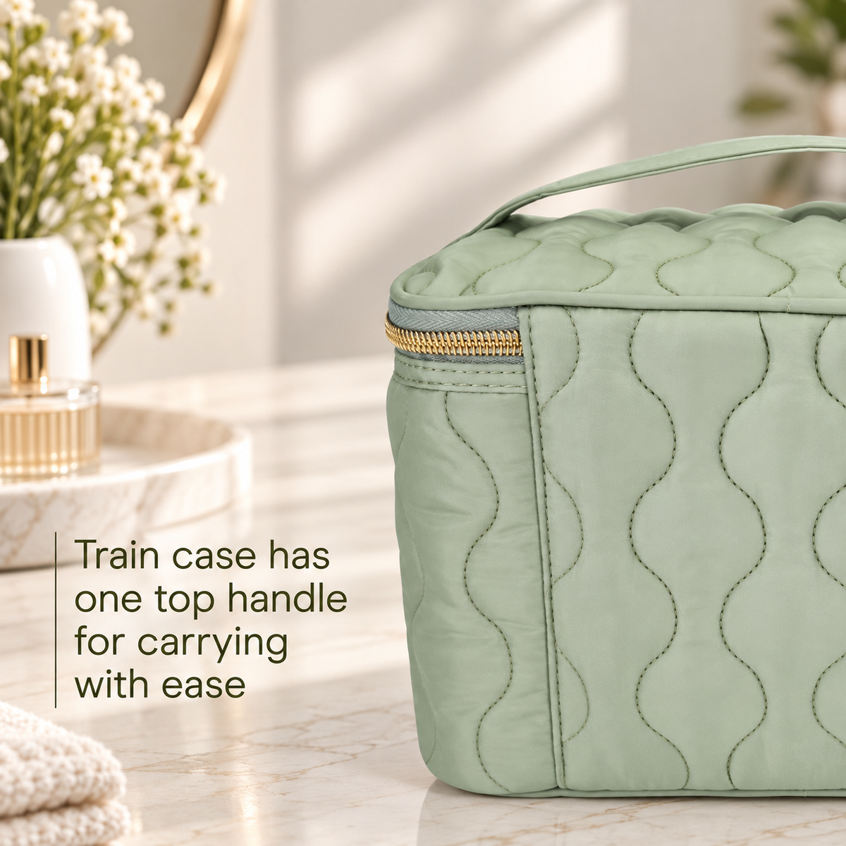 2-Piece Quilted Beauty Organizer Set
