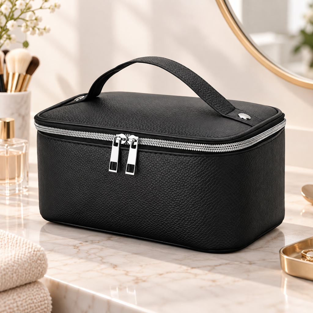 Portable Cosmetic Makeup Train Case