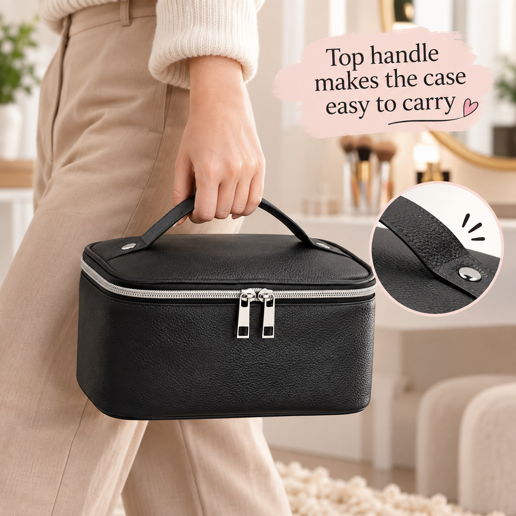 Portable Cosmetic Makeup Train Case
