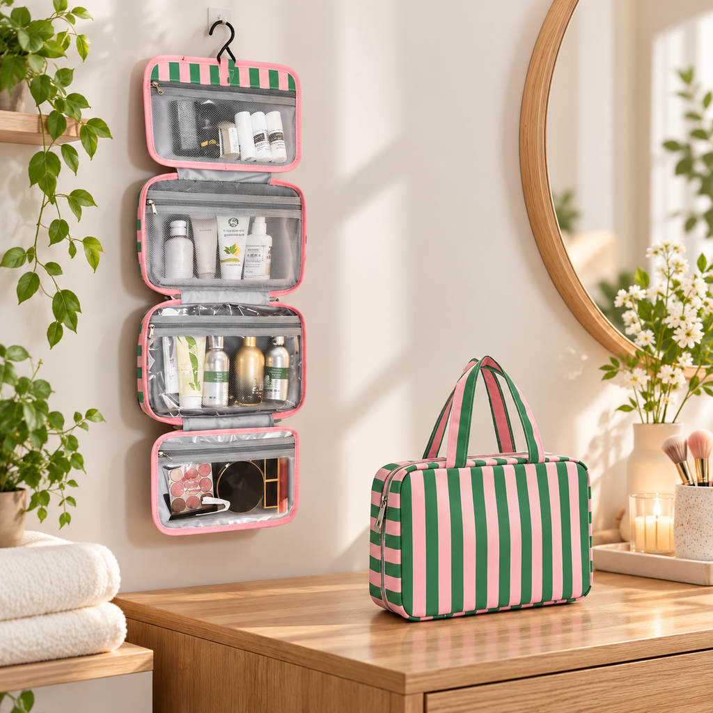 Hanging Foldable Makeup Organizer Bag
